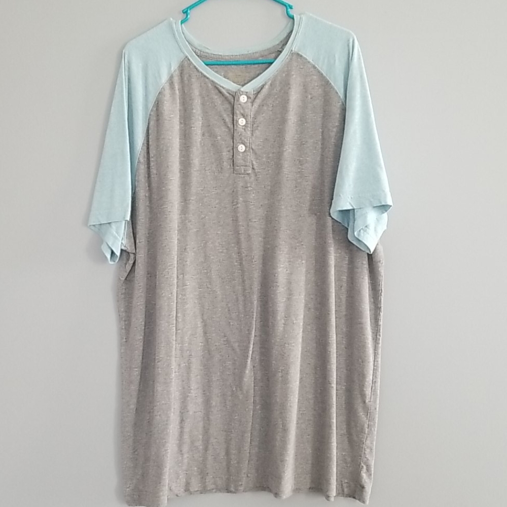 Mens 3 button tee